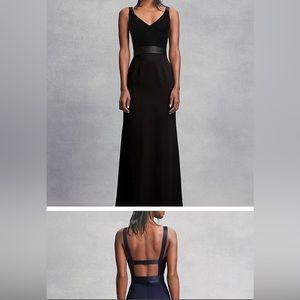 Black White by Vera Wang Velvet Bridesmaid Dress size 6